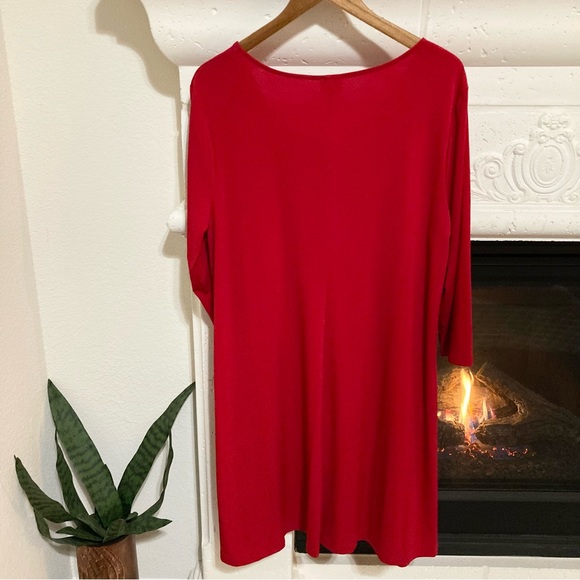 NWT Chico’s Red Swing Dress Size 3 - Picture 2 of 10